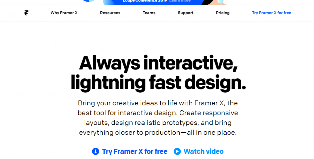 Framer-Mobile App UI Design Tools