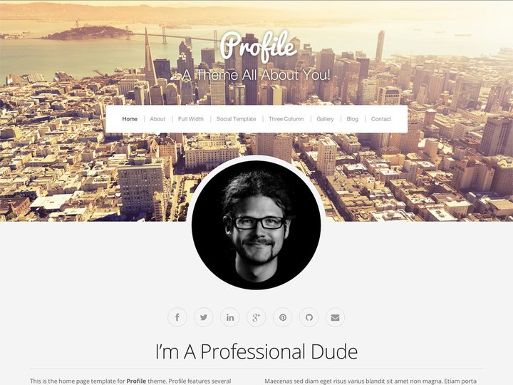 Profile-Top WordPress Themes for Business and Entrepreneur