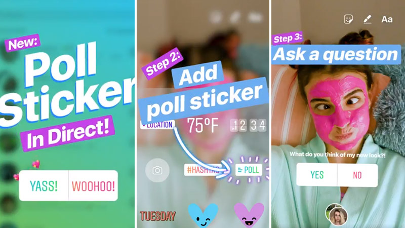 Types of Instagram Stickers-Poll Stickers