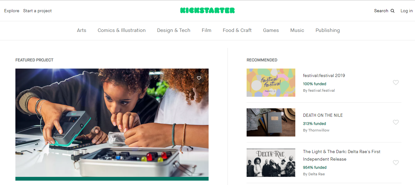 Kickstarter-Crowdfunding Platforms For Fin Tech
