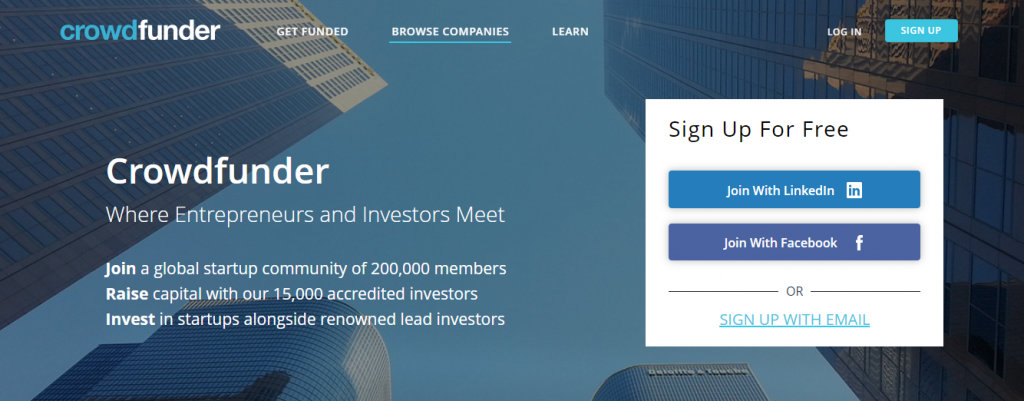 Crowdfunder-Investments For Startups - Over $200MM Raised