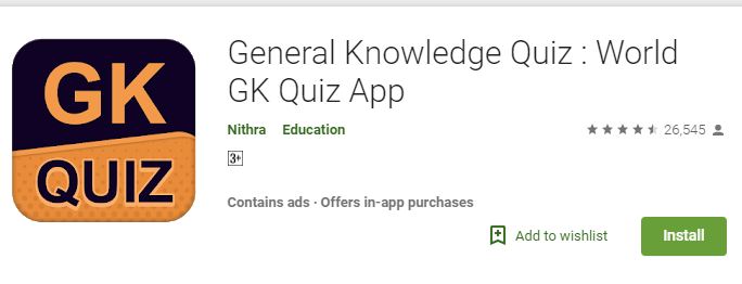 General Knowledge Quiz – World GK Quiz App