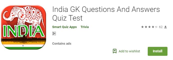India GK Questions and Answers – Quiz Test