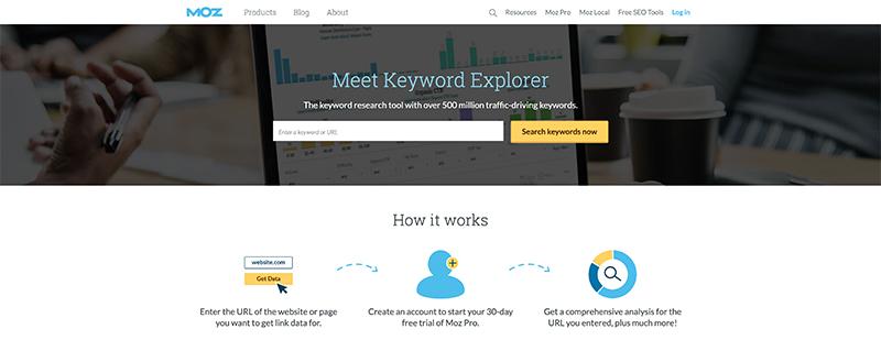 Moz Keyword Explorer-Free SEO Tools for Keywords Research