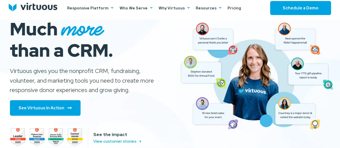 Virtuous CRM-Nonprofit/Charity CRM Systems