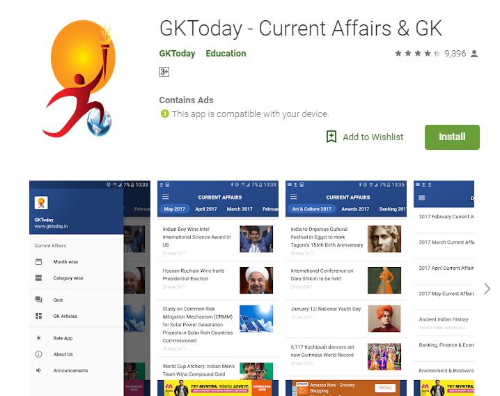 Current Affairs Apps-GKToday - Current Affairs & GK