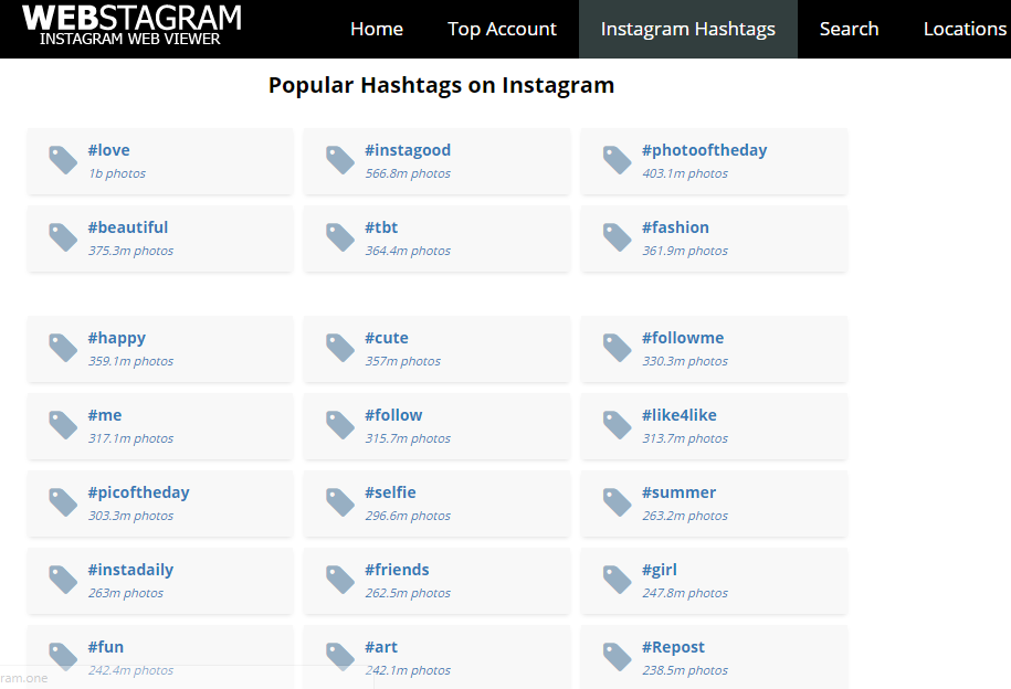Webstagram-Hashtag Generator Tools for Instagram