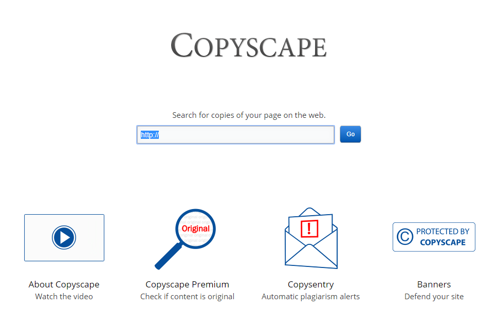 CopyScape-Top Free Online Plagiarism Checkers Tools
