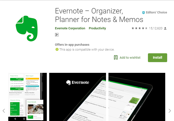 install evernote app