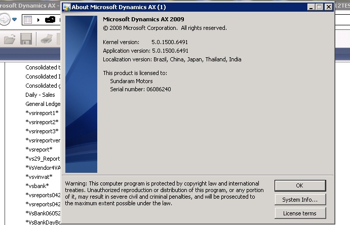 dynamics ax 2009 supported sql server versions