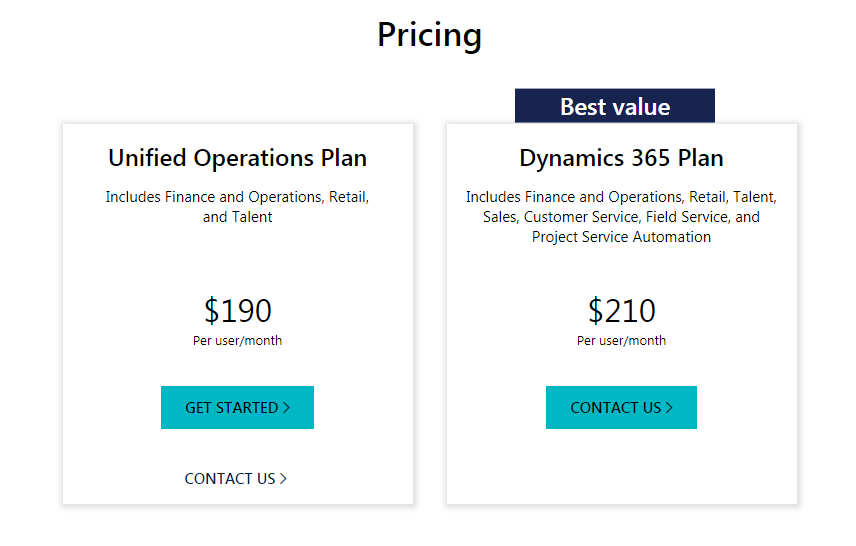 dynamics ax cost