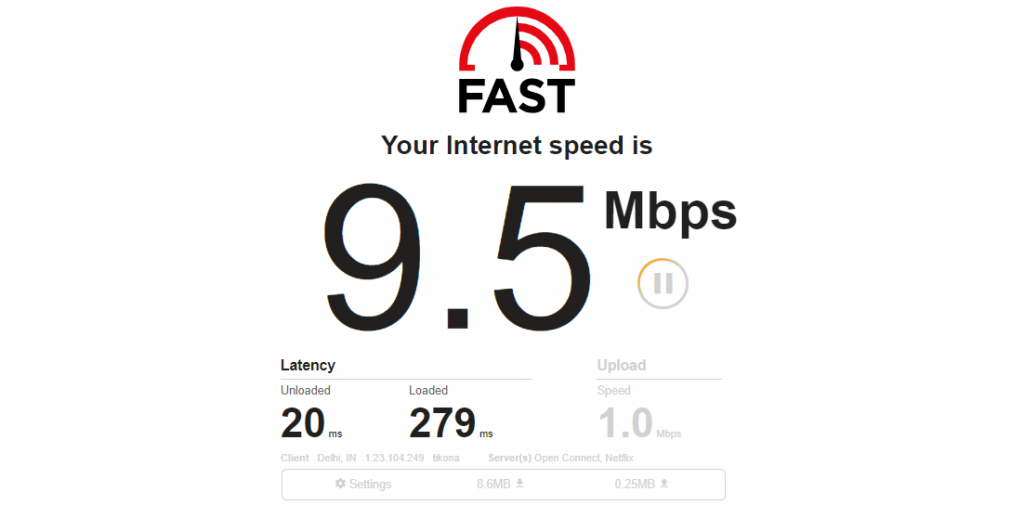 fast speed test internet tool