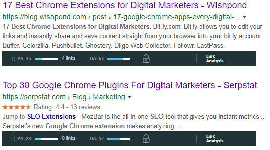 Best SEO Chrome Extensions for Digital Marketer and SEO-MozBar