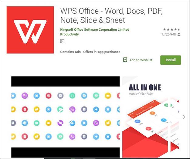 WPS Office-10 Must have Android Apps