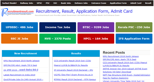 Best Free Site For Latest Government Jobs Notifications In India