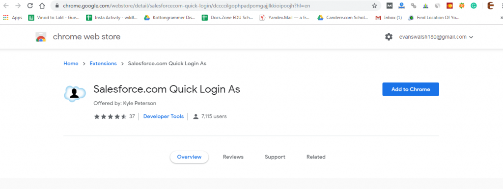 salesforce google chrome extensions-sales force login