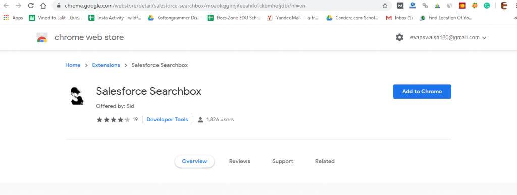 salesforce google chrome extensions-SalesforceSearchbox