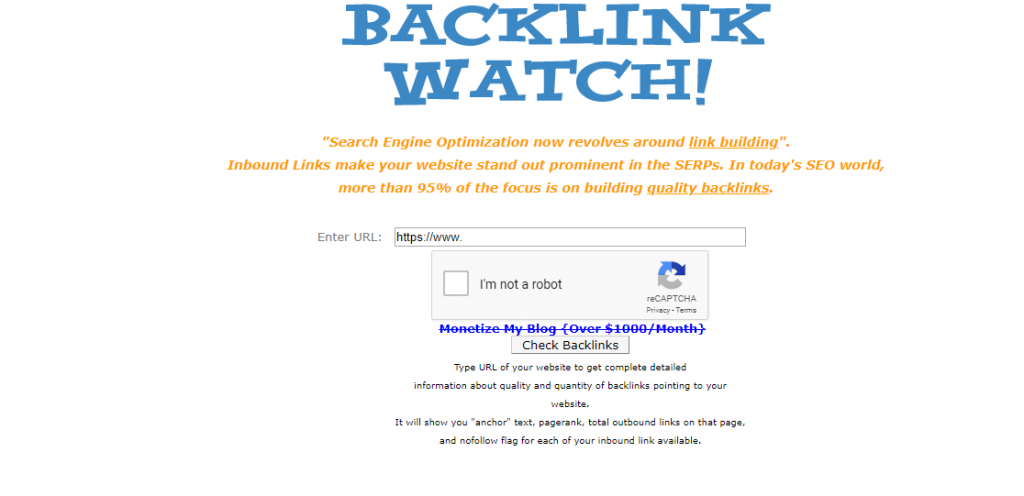backlinkwatch-Best Backlink Checker Tools