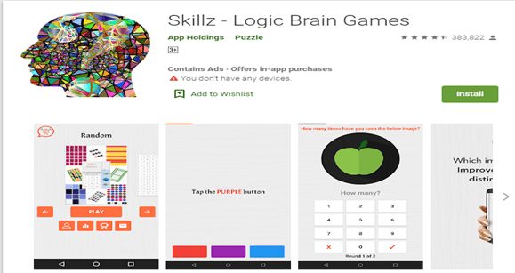 Top Android Gaming Apps for Brainstorming-Skillz - Logic Brain Games