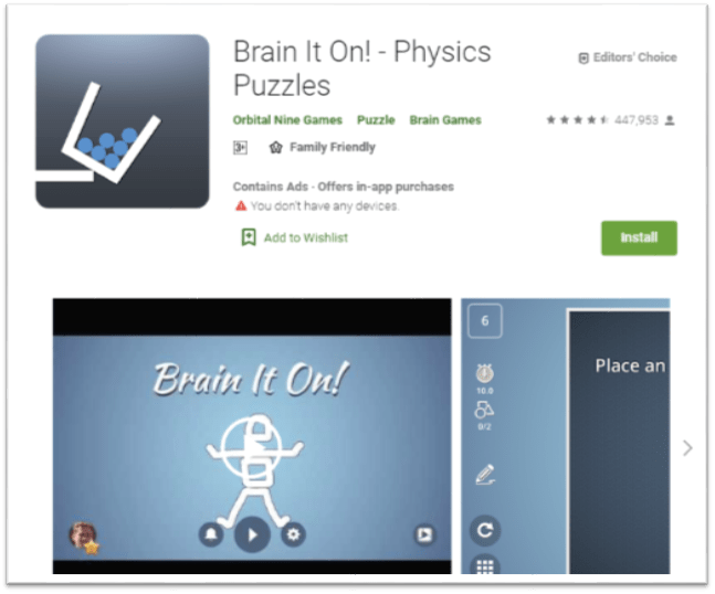 Top Android Gaming Apps for Brainstorming-LogiBrain It On! - Physics Puzzles