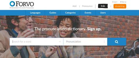 Forvo-The pronunciation dictionary