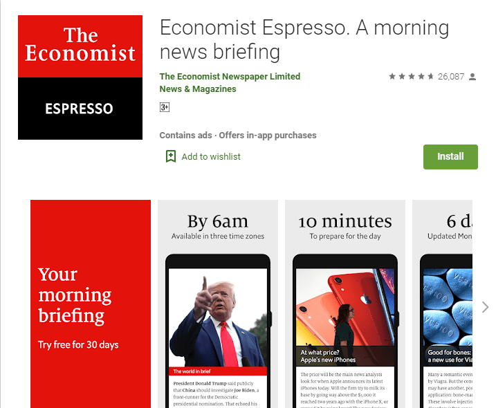 The Economist Espresso-A morning news briefing