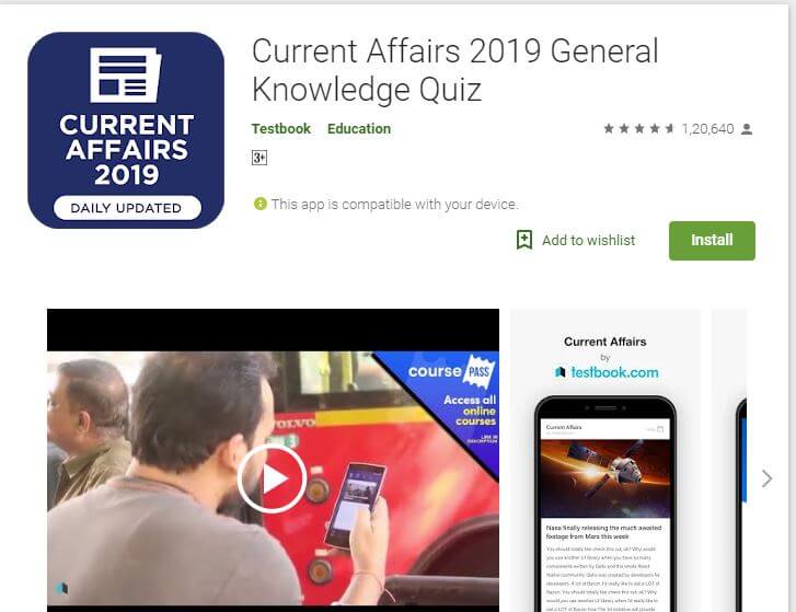 Current Affairs Apps-Current Affairs 2019 General Knowledge Quiz