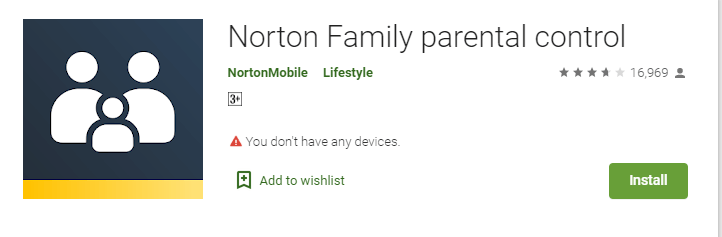 Norton Family parental control