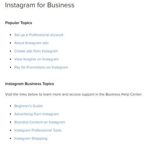 Instagram for business