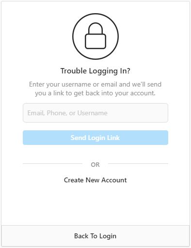 Instagram login issue