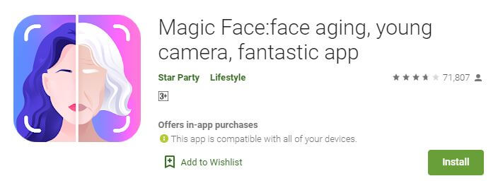 Magic Face face aging, young camera, fantastic app