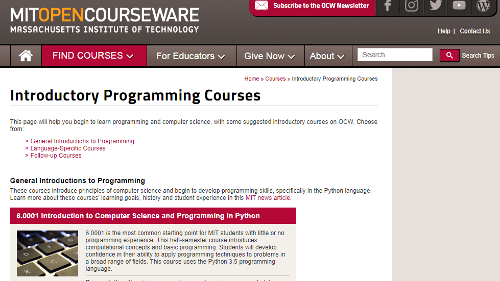 MIT OpenCourseWare