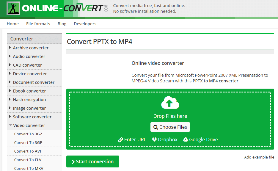 convert ppsx to mp4 online