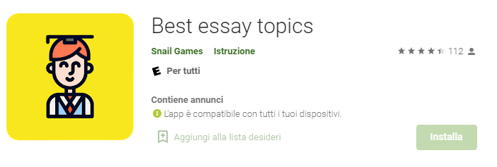 Best essay topics