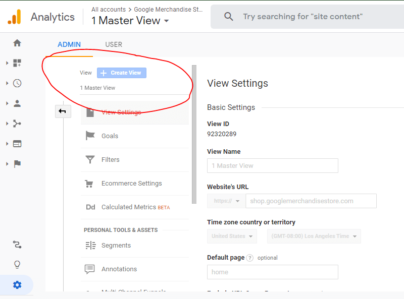 Track certain page using Google Analytics views