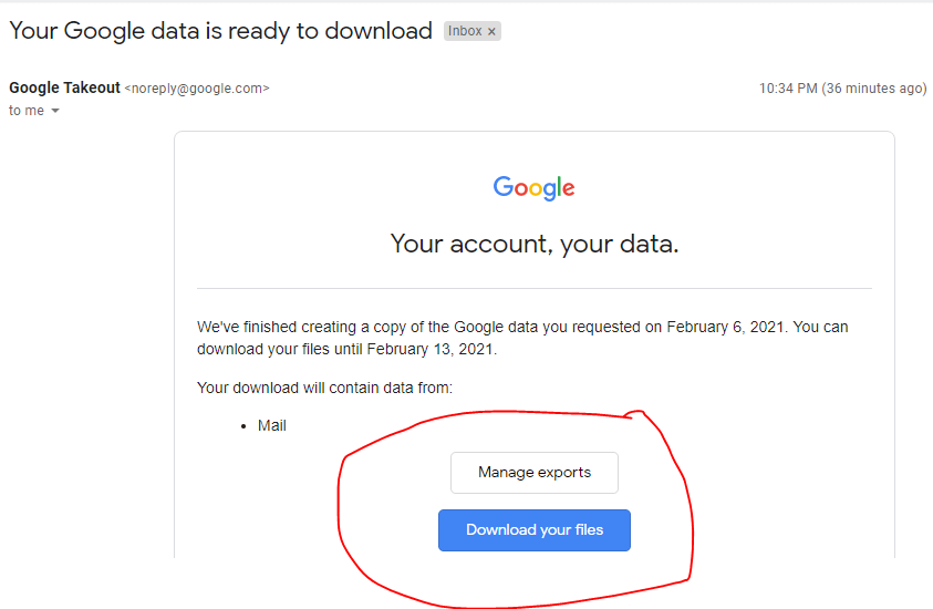 gmail emails data ready to download