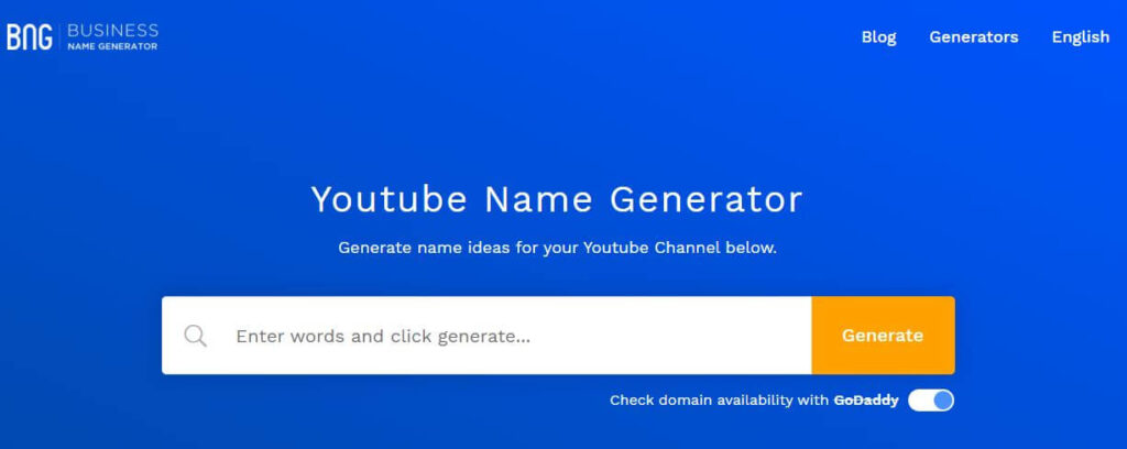 Business Name Generator - Generate YouTube Channel Name