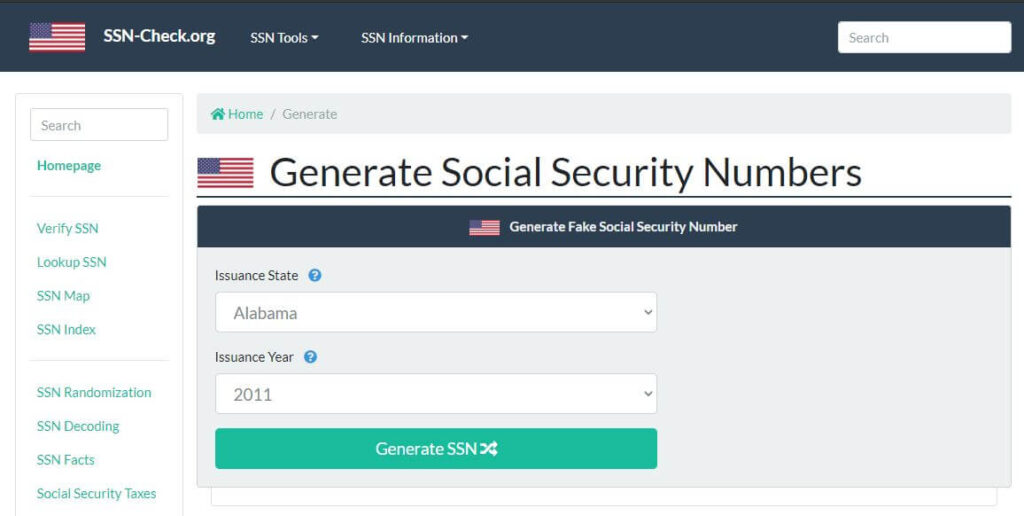 social security card fake generator