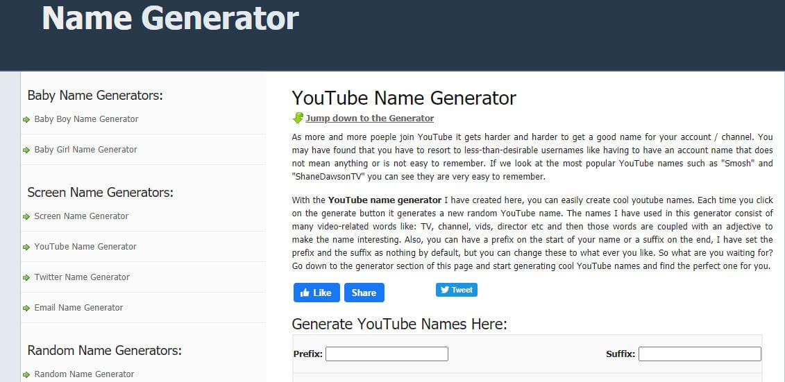 12+ Best YouTube Channel Name Generator Online Tools Seeromega