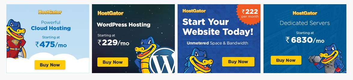HostGator India Affiliate Banners To Get You Started