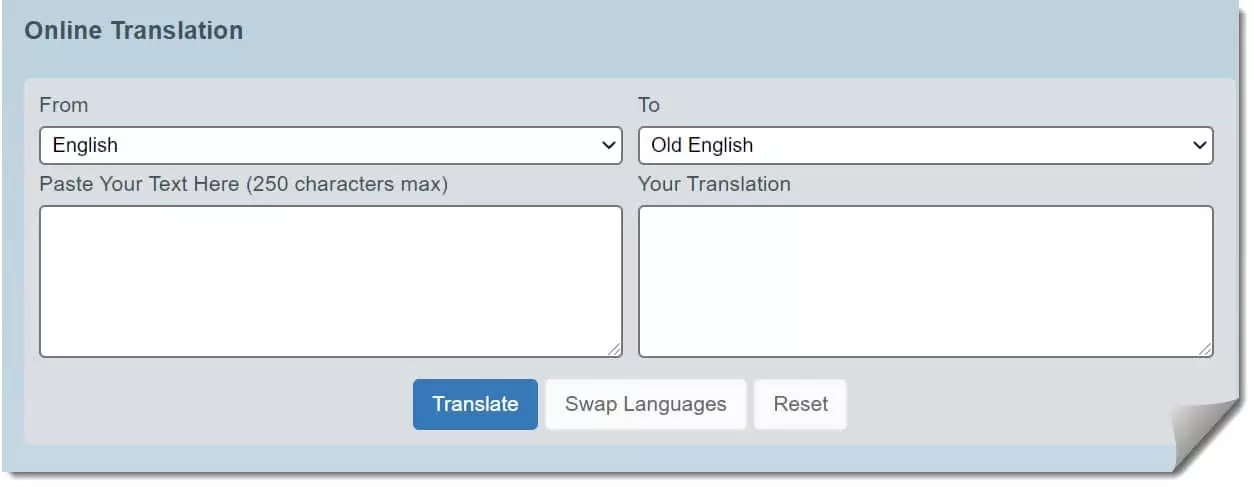 Old-English-Translator service