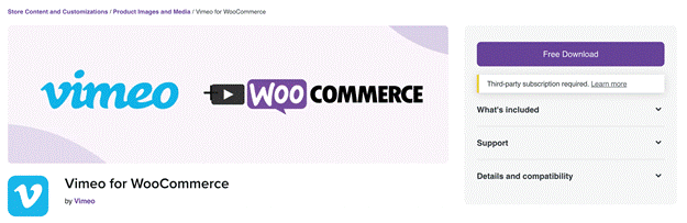 Vimeo for WooCommerce