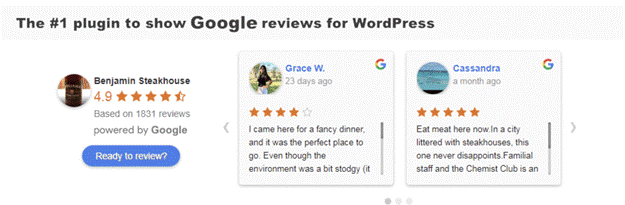 Widget for Google Reviews